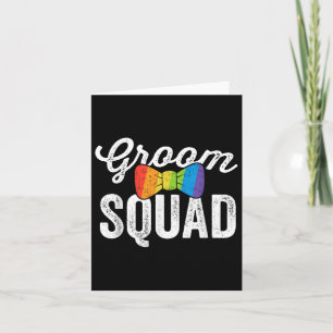 Groom Squad Shirt LGBT Pride Gay Bachelor Wedding Kaart