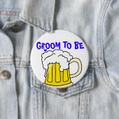 GROOM TE WORDEN INGEDEELD RONDE BUTTON 4,0 CM (In situ)