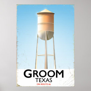 Groom Texas Route 66 Americana reisdruk Poster