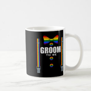 Groom To Be Gay LGBTQ Pride Rainbow Flag Wedding B Koffiemok