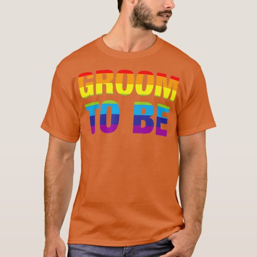 Groom To Be LGBT Gay Pride Engagement Party T-shirt (Voorkant)