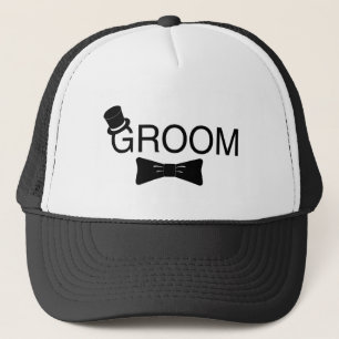 Groom Top Hat Bowtie Trucker Pet