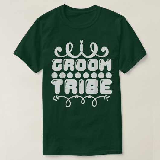 Groom Tribe Cute Engagement Wedding Party Matching T-shirt (Design voorkant)