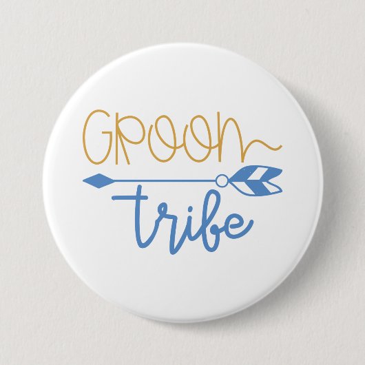 Groom Tribe Ronde Button 7,6 Cm (Voorkant)