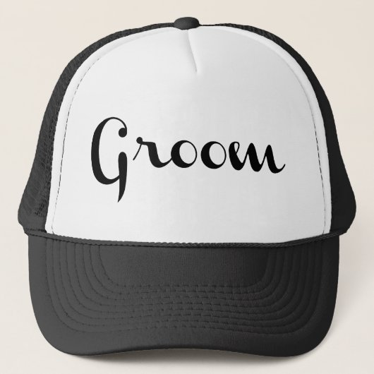 Groom Trucker Hat Black Pet (Voorkant)