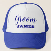 Groom Trucker Hat for Wedding Weekend Pet (Voorkant)