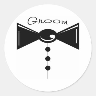 Groom Tux T-shirts & geschenken Ronde Sticker