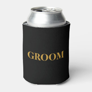 GROOM VOOR Him Wedding Black Blikjeskoeler