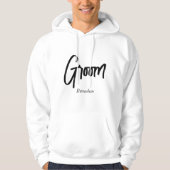 Groom Wedding Black Script T-Shirt (Voorkant)