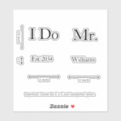 Groom Wedding Shoes Custom Mr I Do Vinyl Sticker (Vel)