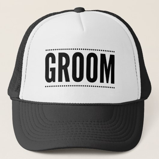 Groom Wedding Trucker Hat Pet (Voorkant)