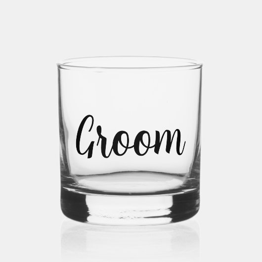 Groom Wedding Whisky Glas (Voorkant)