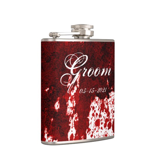 Groom Whiskey Flask Bloed Splatter Vampier Gothic Heupfles (Rechts)