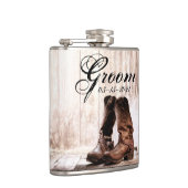 Groom Whiskey Flask laarzen land rustiek western w Heupfles (Rechts)