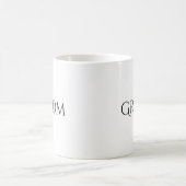Groom White Black Typography Wedding Koffiemok (Center)