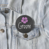 Groom Wild Roses Chalkboard Ronde Button 7,6 Cm (In situ)