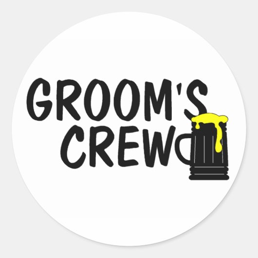 Groombemanning (bier) ronde sticker (Voorkant)