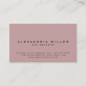 Groomer | Carte de visite Empreintes de pattes ros (Dos)