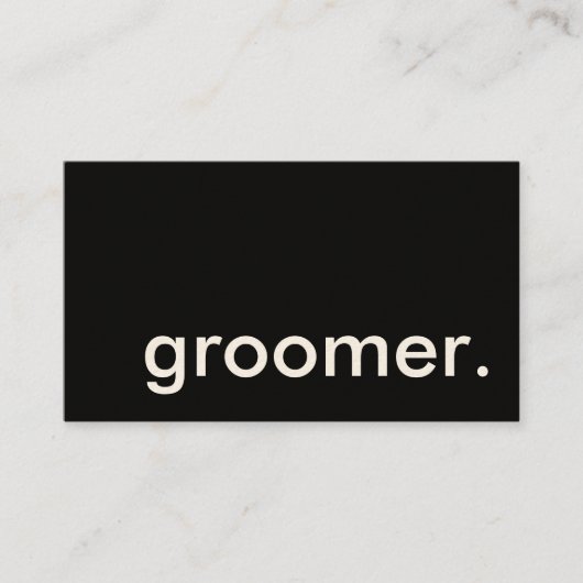 groomer. carte perforée de fidélité (Devant)