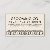groomer. carte perforée de fidélité (Dos)