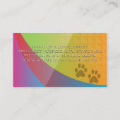 Groomer | Chien mignon | Carte de visite des outil (Dos)