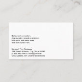 Groomer Combing Dog Hair Visitekaartje (Achterkant)