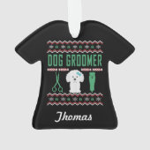 Groomer de chien personnalisé laide pull de Noël (dos)