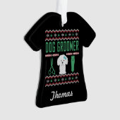 Groomer de chien personnalisé laide pull de Noël (devant)