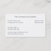 Groomer - Dog & Cat Spa Visitekaartje (Achterkant)