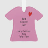 Groomer Veterinary Assistant Professional Ornament (achterkant)