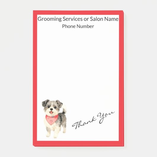 Grooming Dog Personalized Gold Elegant Collection Post-it® Notes (Voorkant)