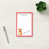 Grooming Pet Personalized Gold Elegant Collection Post-it® Notes (Kantoor)
