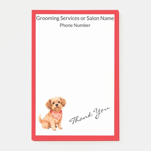 Grooming Pet Personalized Luxury Modern Collection Post-it® Notes (Voorkant)