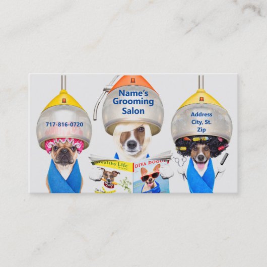Grooming Salon Visitekaartje (Voorkant)