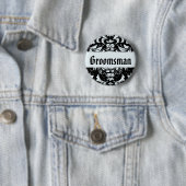Grooms Bestman Wedding Button (In situ)