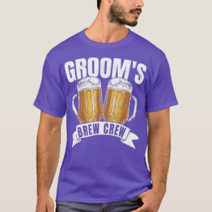 Grooms Brew Crew Funny Group Beer Drinking Team T-shirt