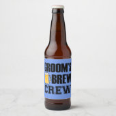 Groom's Brew Crew Groomsmen bierflesetiket Bier Etiket (Voorkant)