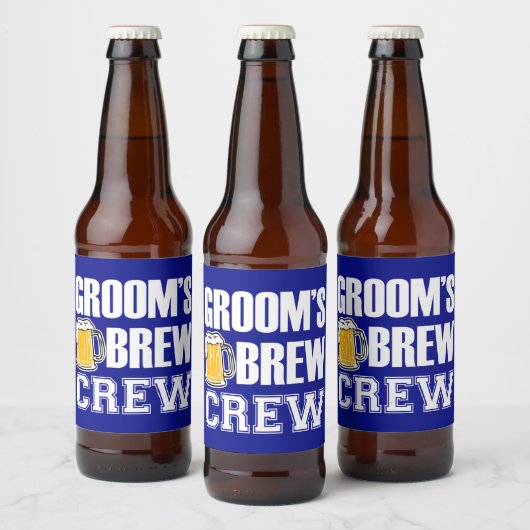 Groom's Brew Crew Groomsmen bierflesetiket Bier Etiket (Flessen)
