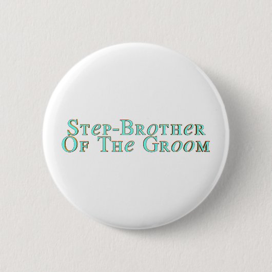 Grooms-Button voor stap-broer Ronde Button 5,7 Cm (Voorkant)