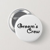 Groom's Crew (Blk) Ronde Button 5,7 Cm (Voorkant /achterkant)