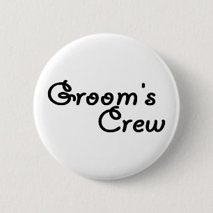 Groom's Crew (Blk) Ronde Button 5,7 Cm
