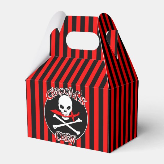 Groom's Crew Favor Box Bedankdoosjes (Achterkant)