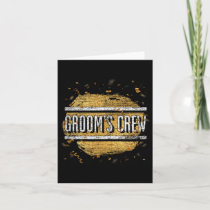 Grooms Crew Matching Groomsmen Mannen Funny Bachel Kaart