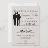 Grooms Engagement Party Kaart (Voorkant)