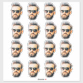 Groom's Face Funny Bachelorette Party Face Sticker (Vel)