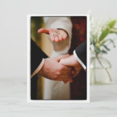 Grooms Gay Wedding Commitment Ceremony LOVE Card Kaart (Staand voorkant)