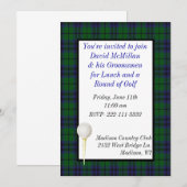 Groom's Golf Party Invitation Kaart (Voorkant / Achterkant)