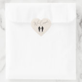 Grooms Happy Verloving Hart Sticker (Tas)