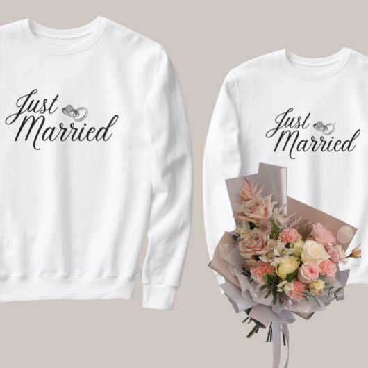Groom's Just Married Couples Honeymoon Outfit Trui
