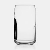 Groom's Naam Zwart Tuxedo trouwdatum Blikvorm Glas (Links)